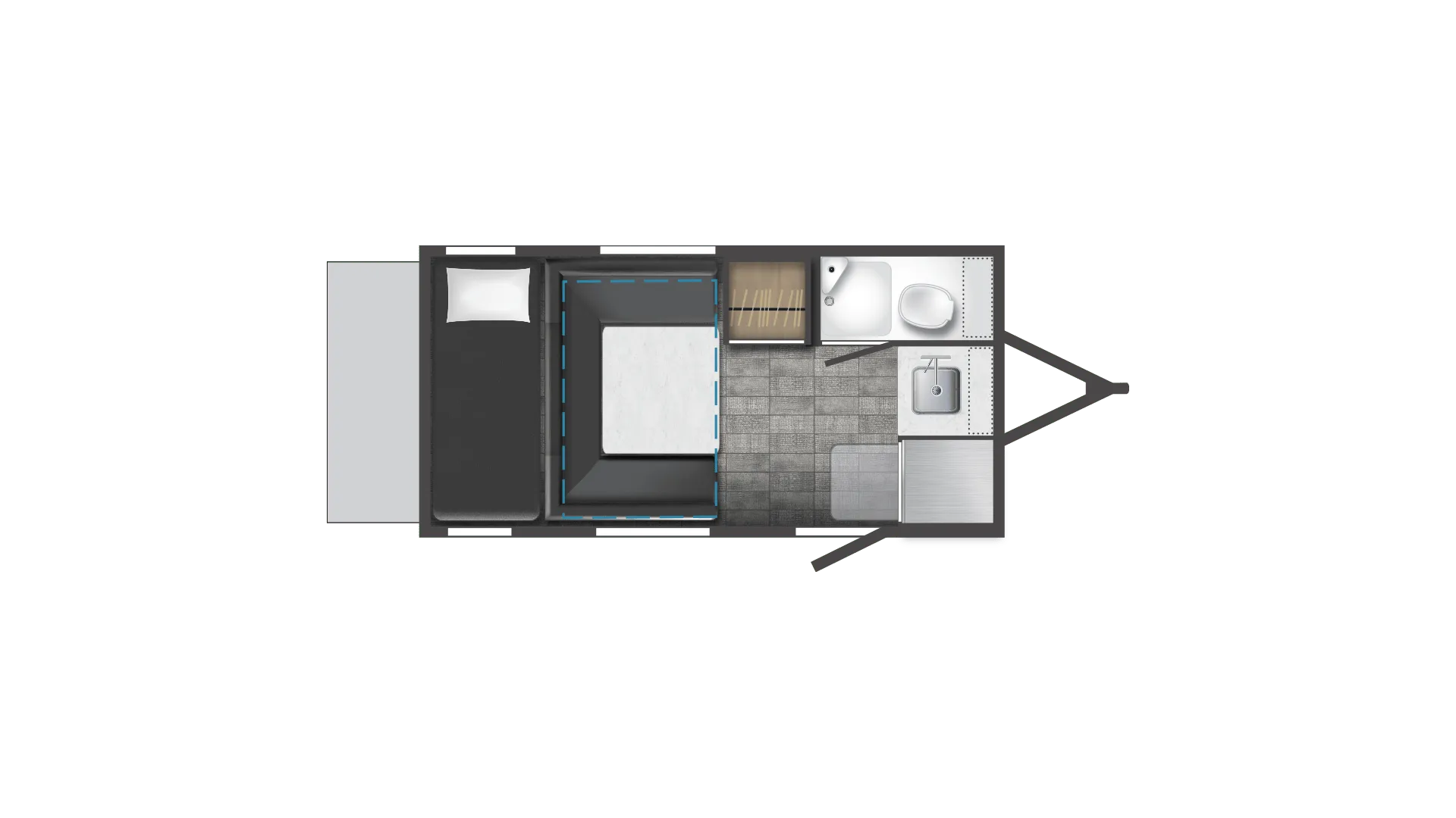 Winnebago HIKE 100 FLX H1316DB floor plan