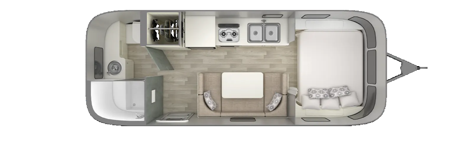 2026 Airstream Bambi 22FB - Floor plan