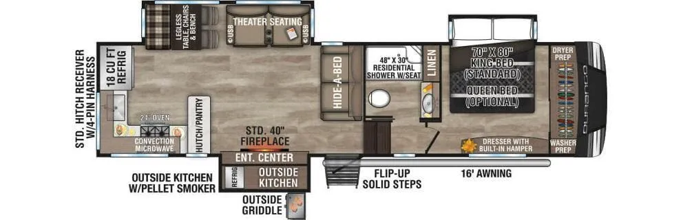 K-Z Durango D321RKT floor plan