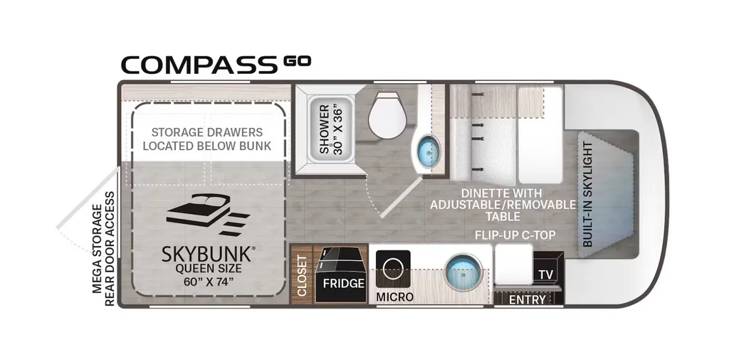 2025 Thor Motor Coach Compass 22MT floor plan