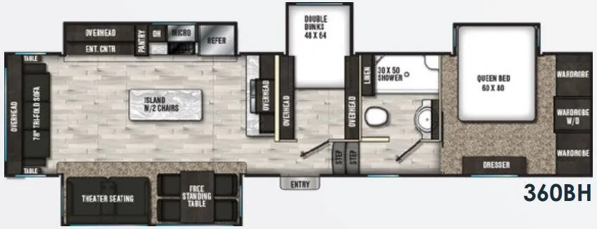 Shasta Phoenix 360BH floor plan