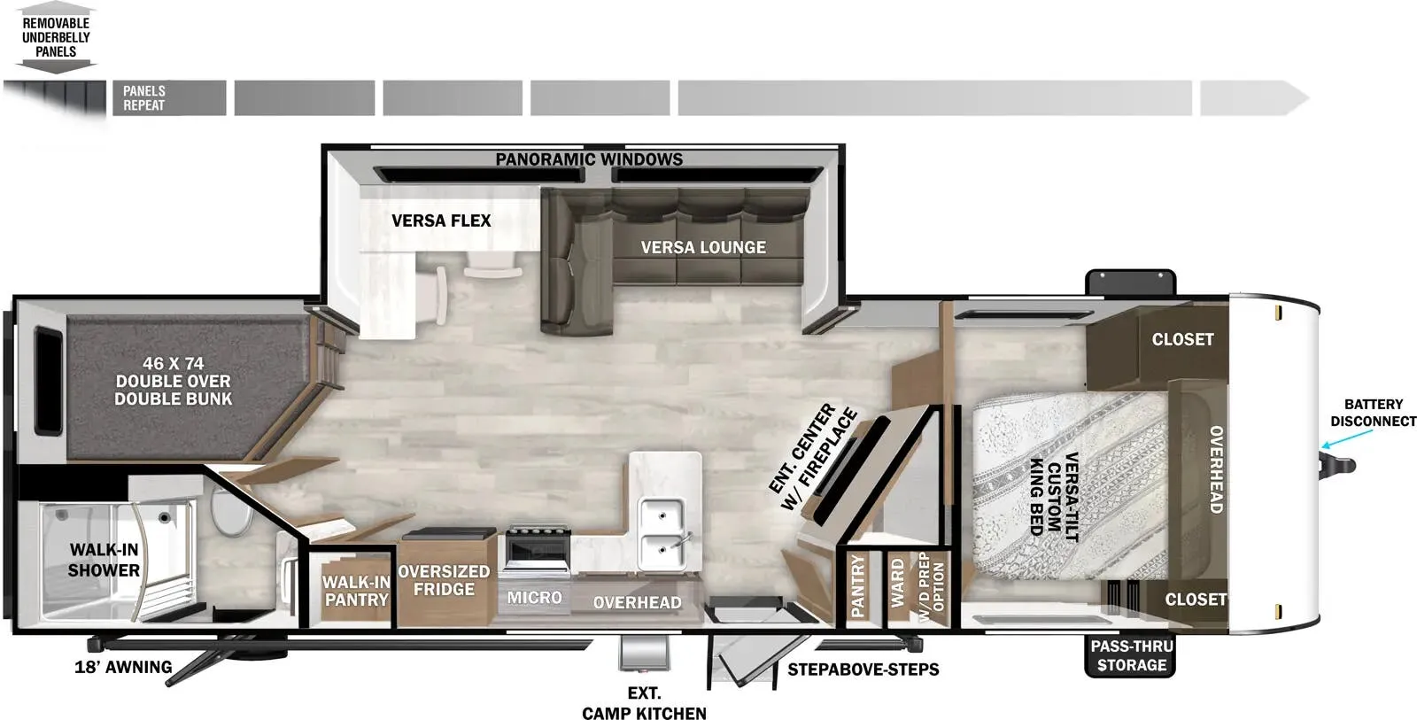 Forest River Wildwood 26DBUD floor plan