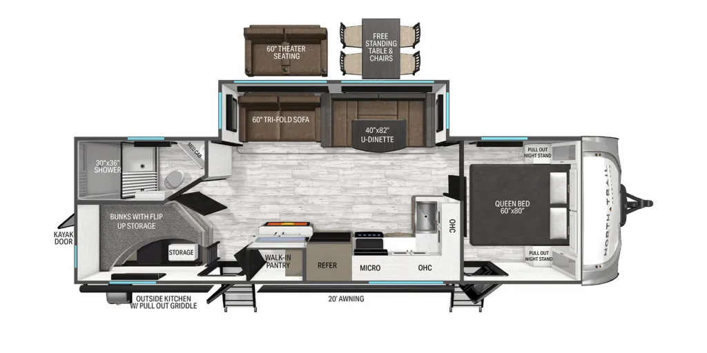 2026 Heartland North Trail 260DB - Floor plan