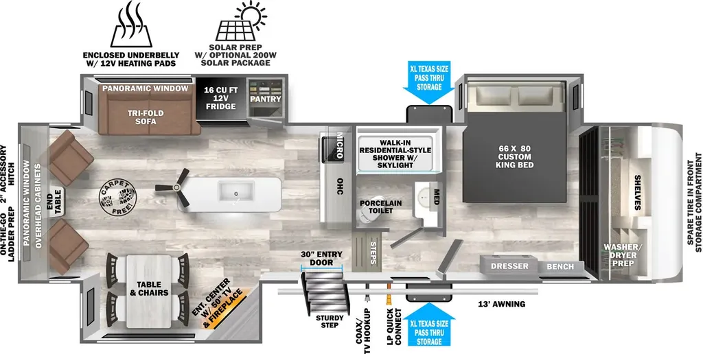 2026 Forest River Salem Hemisphere 286RL floor plan