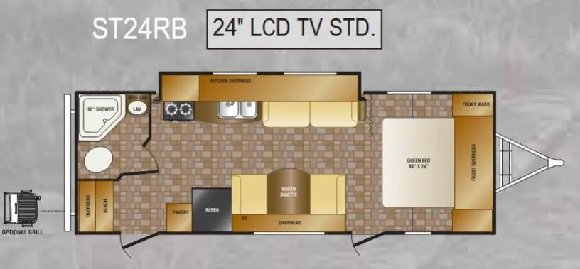 CrossRoads Sunset Trail ST24RB floor plan
