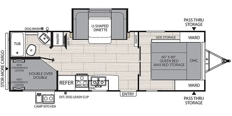 Coachmen Northern Spirit XTR 2549BHX floor plan