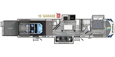 Heartland Gravity 3950 floor plan