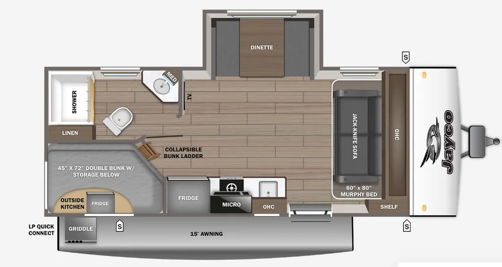 2026 Jayco Jay Feather Air 19MBS floor plan