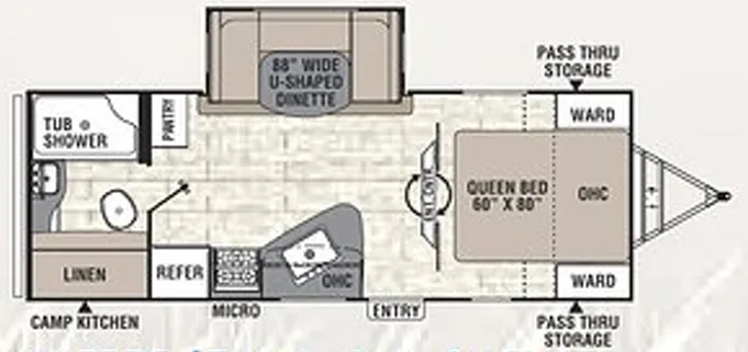 Coachmen Freedom Express Ultra Lite 231 RBDS floor plan
