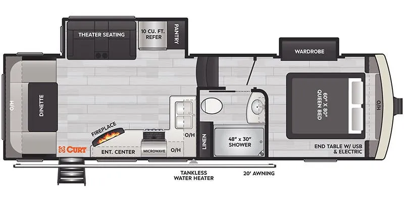 2023 Keystone Arcadia Super Lite 253SLRD floor plan