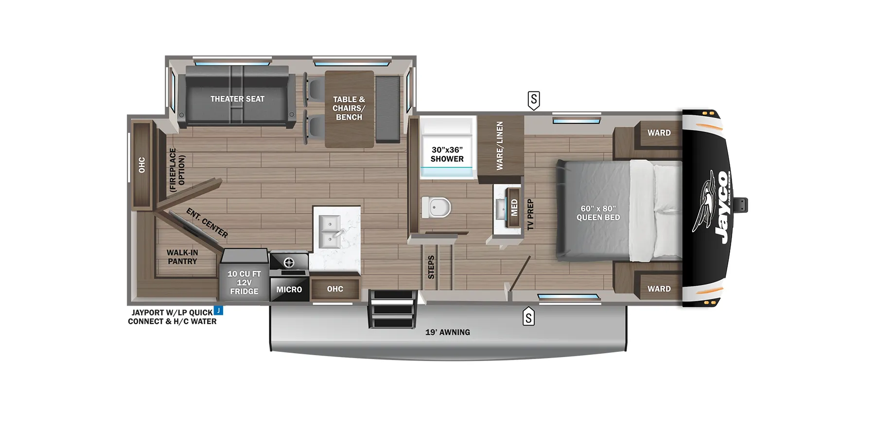 Jayco Eagle HT 26REC floor plan