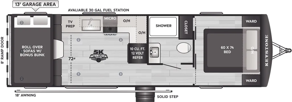 2025 Raptor Carbon 29WFO floor plan