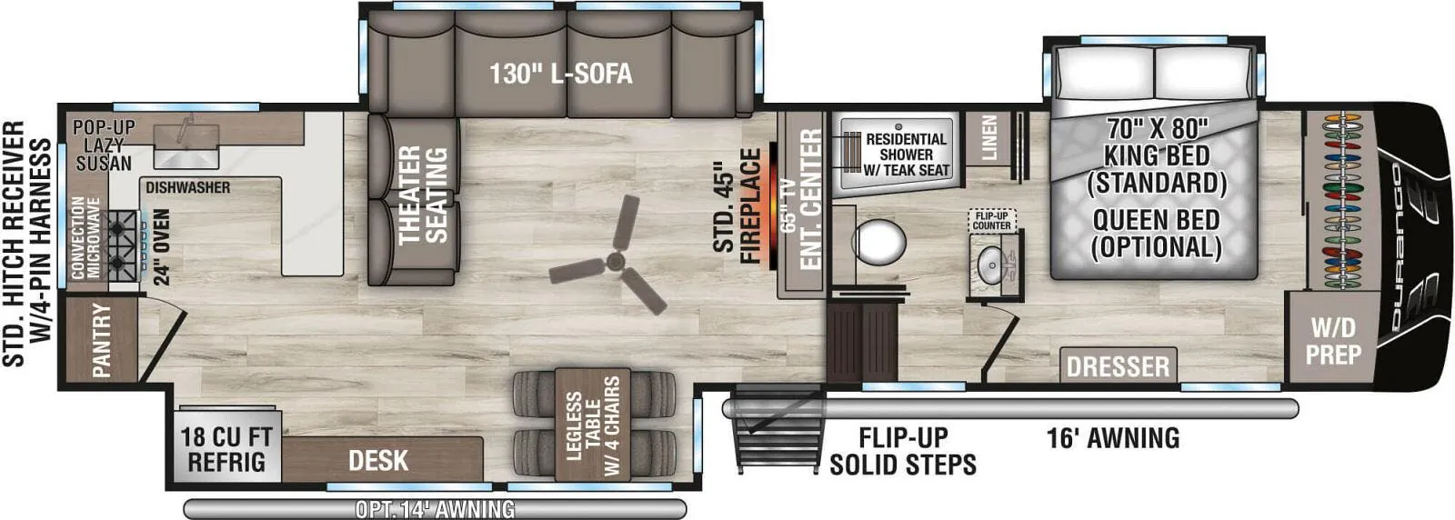 K-Z Durango D339MLT floor plan