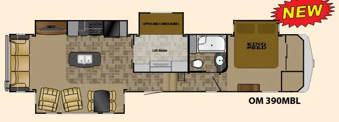 Heartland Oakmont 390MBL floor plan