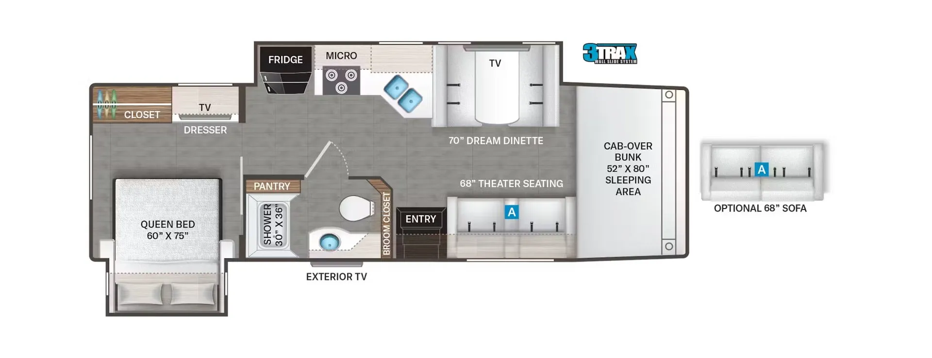 Thor Motor Coach Omni Trail X32 floor plan