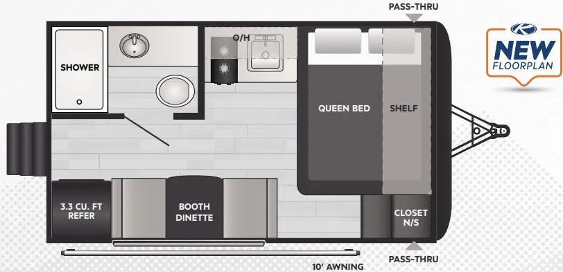 2025 Keystone Hideout Mini 140RE floor plan