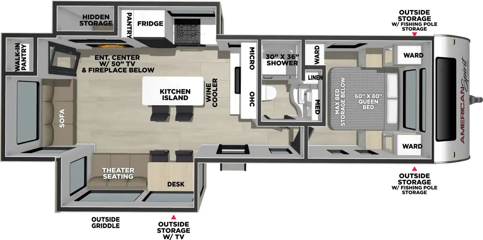 Coachmen American Spirit 2975RL floor plan