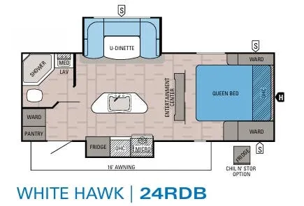 Jayco White Hawk 24RDB floor plan