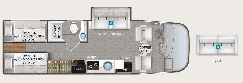 2026 Thor Motor Coach Axis 26.2 - Floor plan