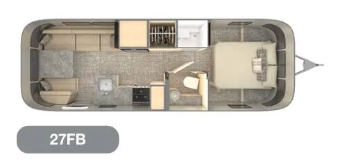 2023 Airstream Flying Cloud 27FB floor plan