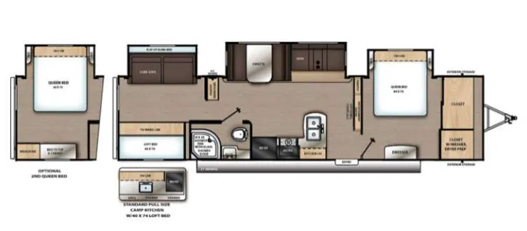 Forest River Aurora 34BHTS floor plan