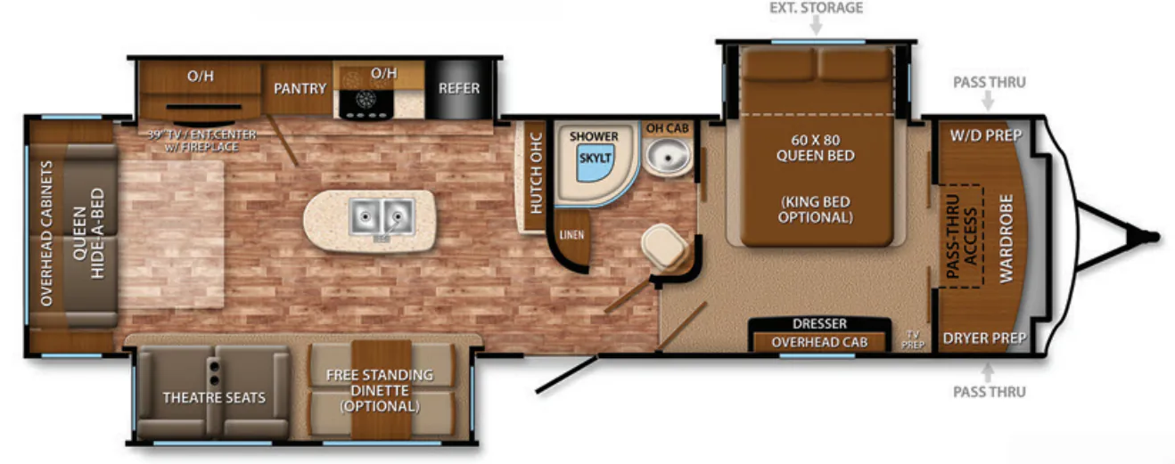 Grand Design Reflection 313RLTS floor plan