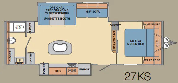 Shasta Revere 27KS floor plan
