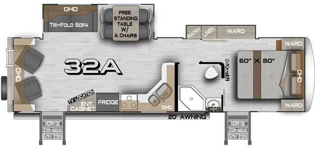 2025 Northwood Arctic Fox North Fork 32A - Floor plan