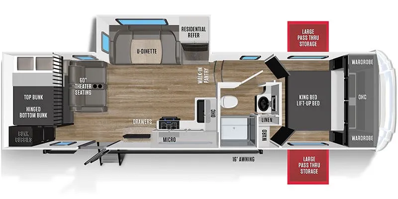 Forest River Wildcat 268BH floor plan
