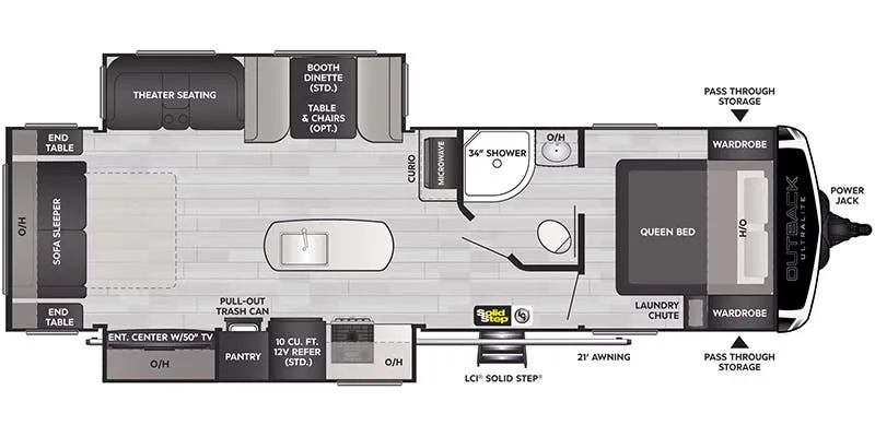 Keystone Outback Ultra-Lite Ultra-Lite 292URL floor plan
