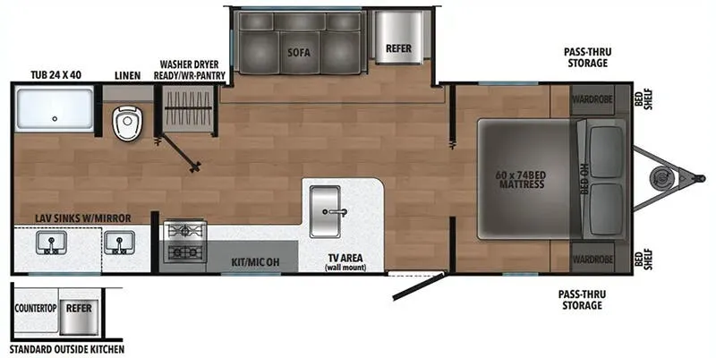 Coachmen Northern Spirit DLX 5260RBS floor plan