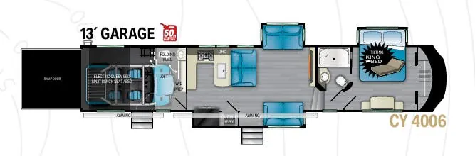 2022 Heartland Cyclone 4006 - Floor plan