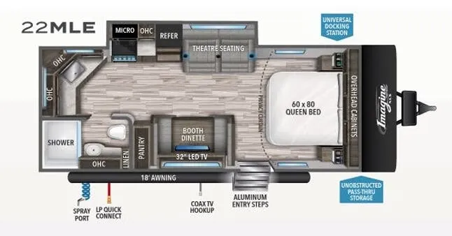 Grand Design Imagine XLS 22MLE floor plan
