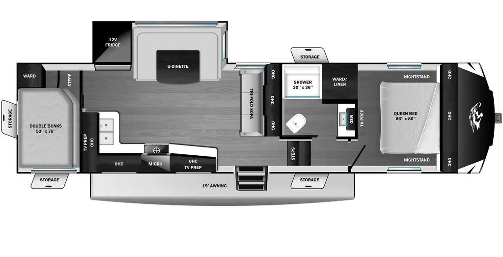 2027 Highland Ridge Roamer Light Duty 28DBSS floor plan