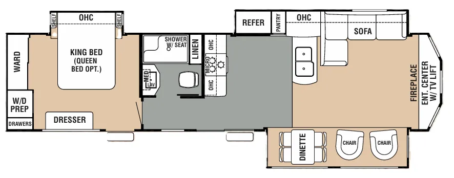 Forest River Cedar Creek Cottage 40CFE2 floor plan