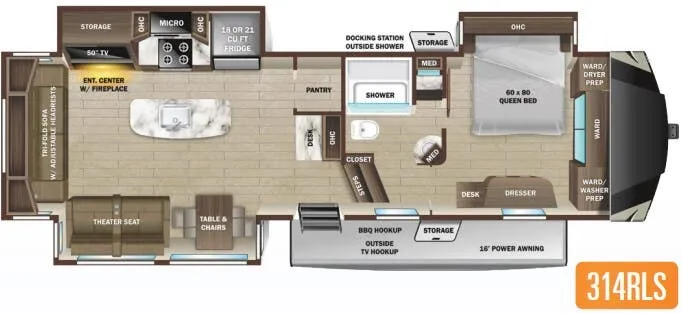 Highland Ridge Mesa Ridge 314RLS floor plan