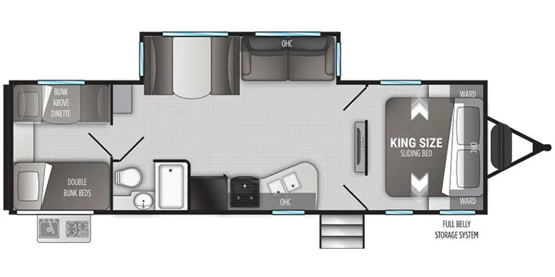 2018 Cruiser RV Radiance R-28QD floor plan