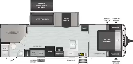 Keystone Bullet Premium 290BHSWE floor plan