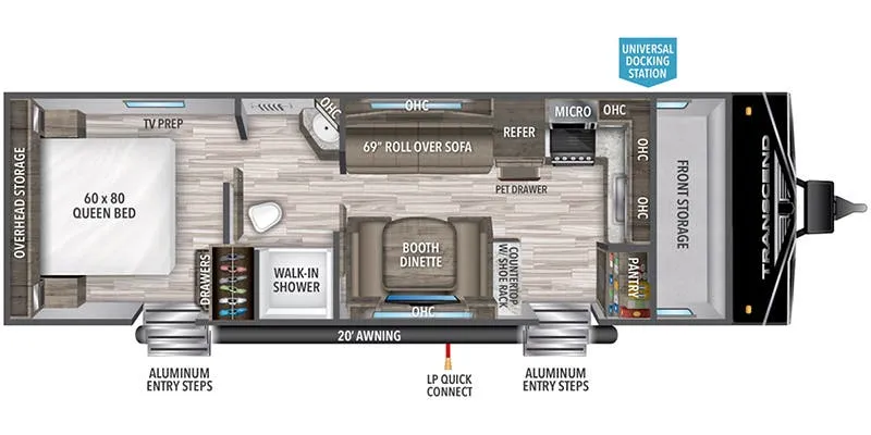 2022 Grand Design Transcend 255FK - Floor plan