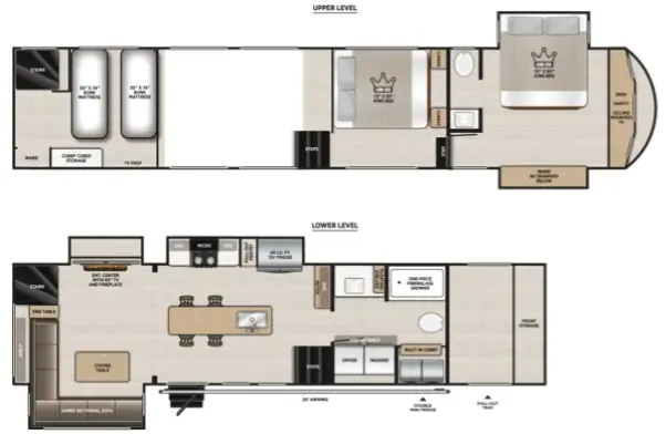 Forest River Wildwood Heritage Glen ROOST43 floor plan