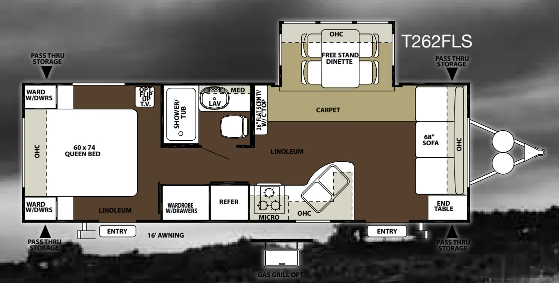 Forest River Wildwood Heritage Glen 262FLS floor plan