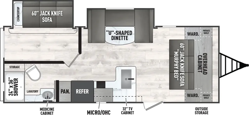 2025 Forest River Viking 6K Series 22BHSR floor plan