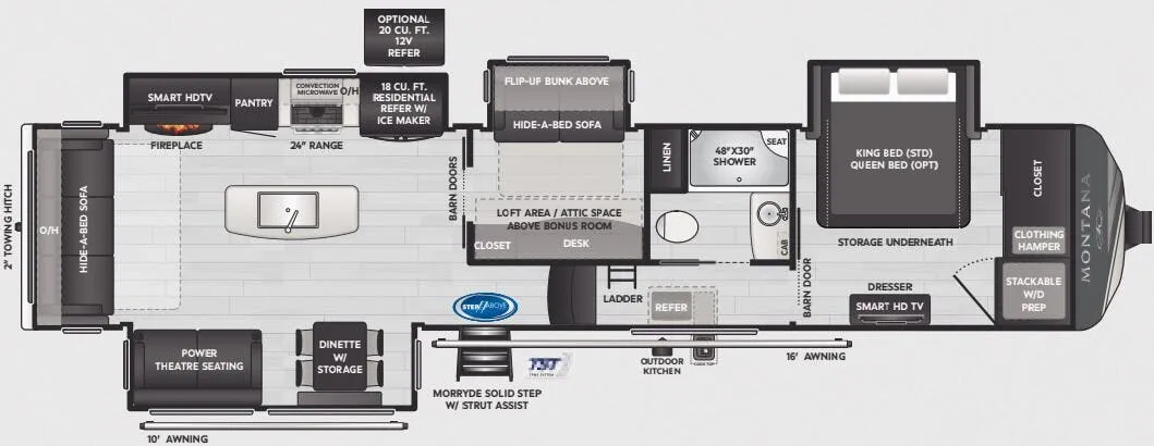 Keystone Montana 3857BR floor plan