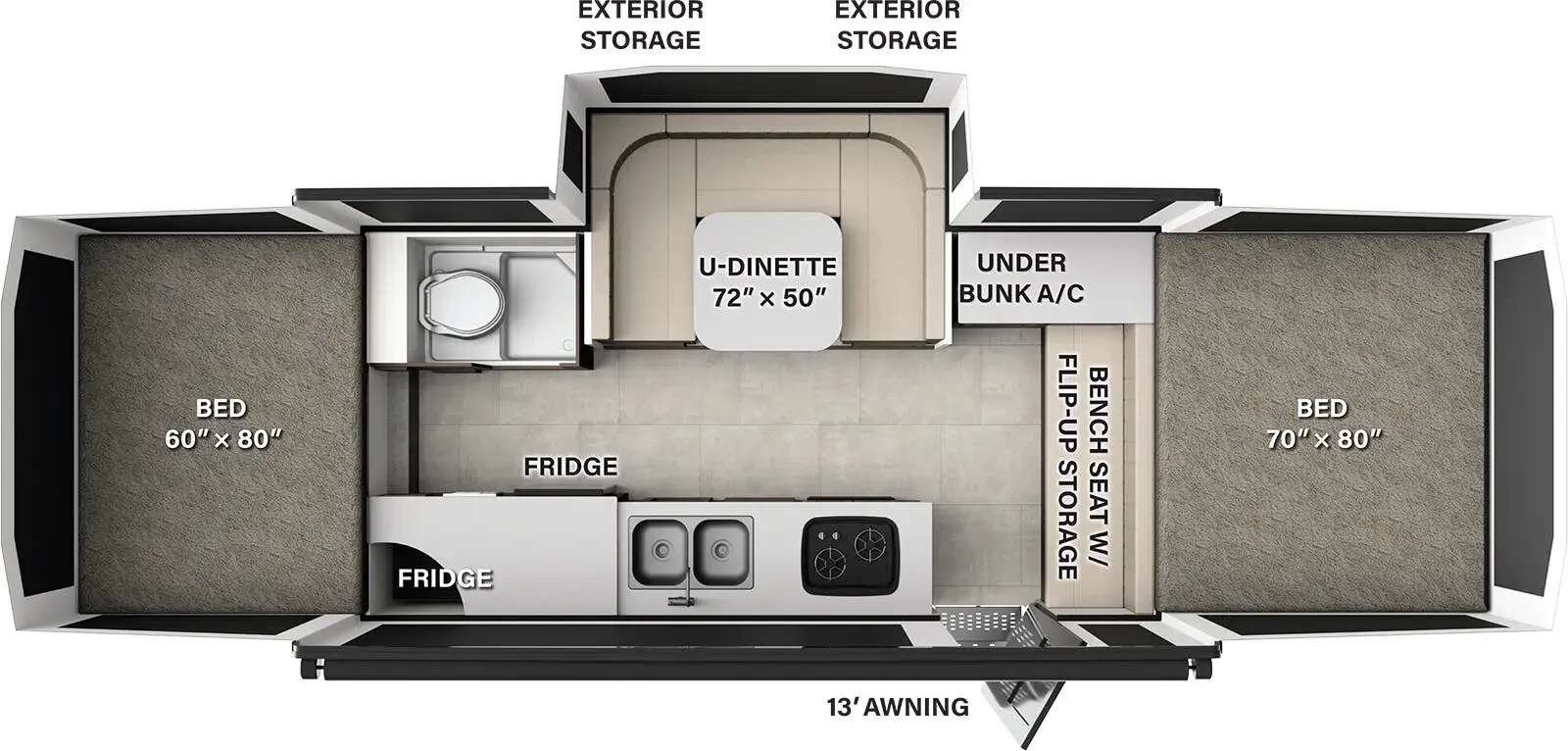 2026 Forest River Rockwood Freedom 277FT - Floor plan