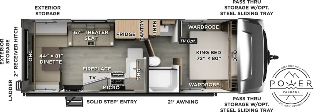 2027 Forest River Rockwood Ultra Lite 302RDT floor plan