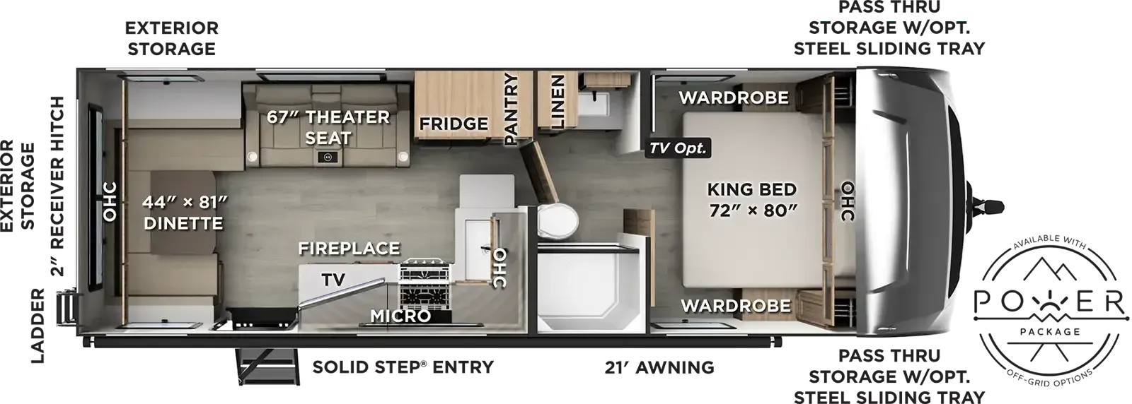 Forest River Rockwood Ultra Lite 302RDT floor plan
