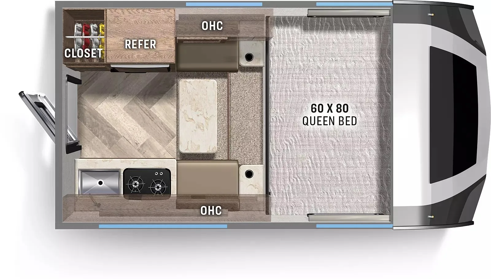 Palomino Backpack Truck Camper HS-690 floor plan