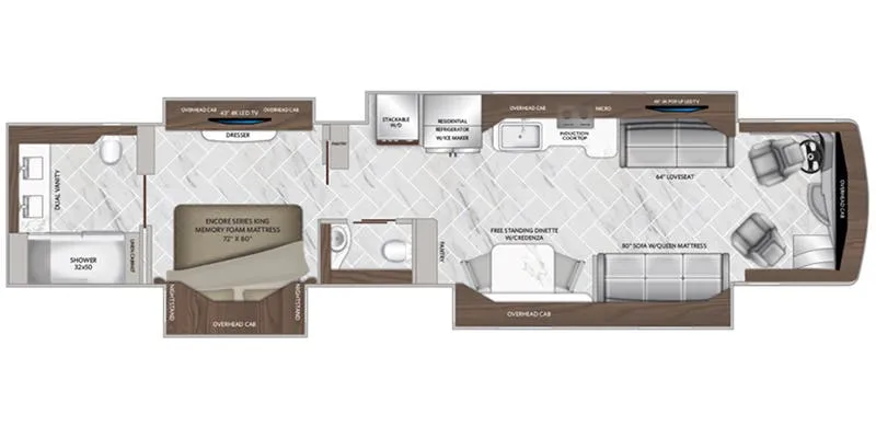 American Coach American Eagle 45G floor plan