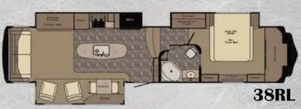CrossRoads Redwood 38RL floor plan