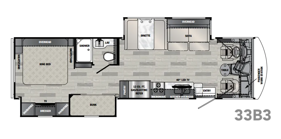 Forest River Georgetown 3 Series GT3 3 SERIES GT3 33B3 floor plan